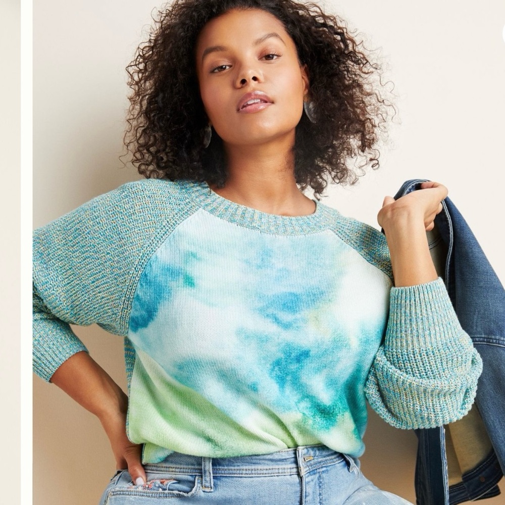 Anthropologie Watercolor Tie-Dye Sweater
